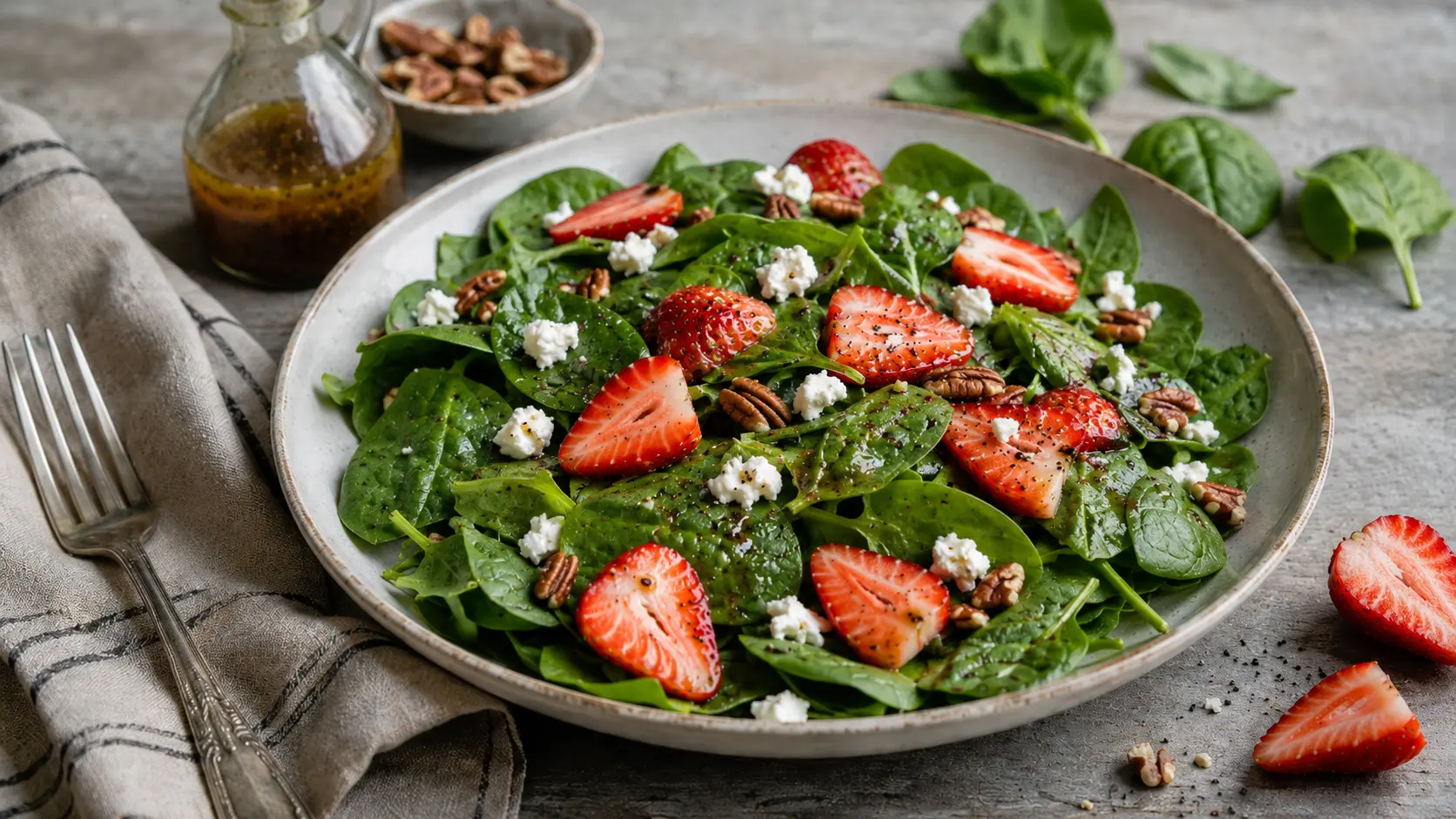 Ensalada de Espinaca con Fresa