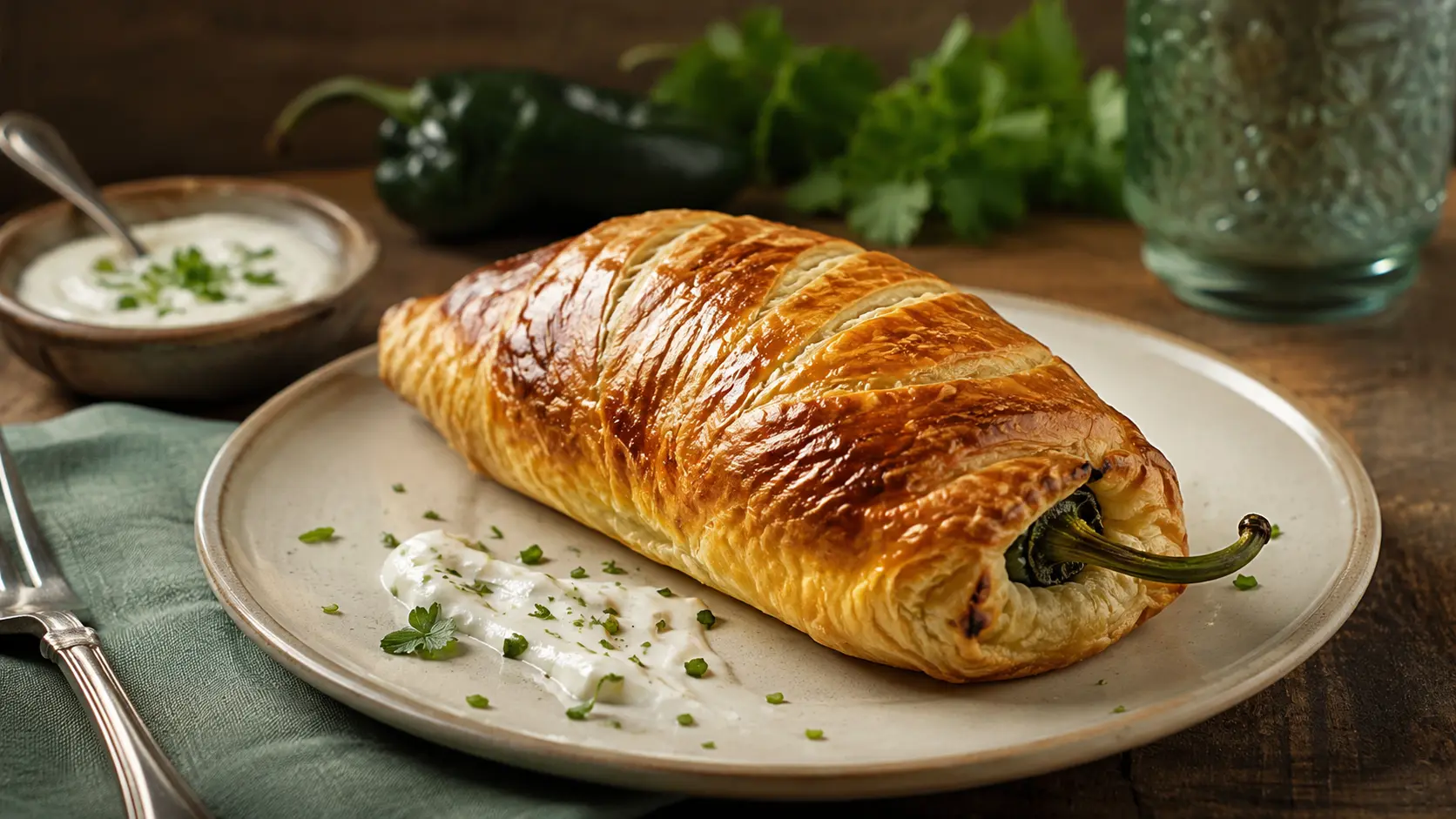 Poblano Hojaldrado