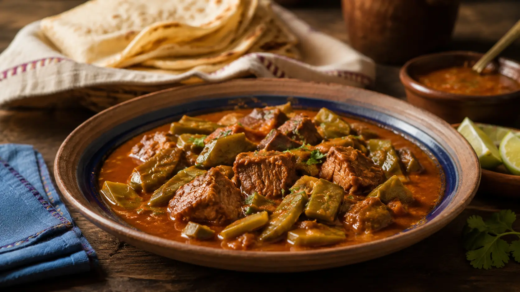 Costilla con Nopales